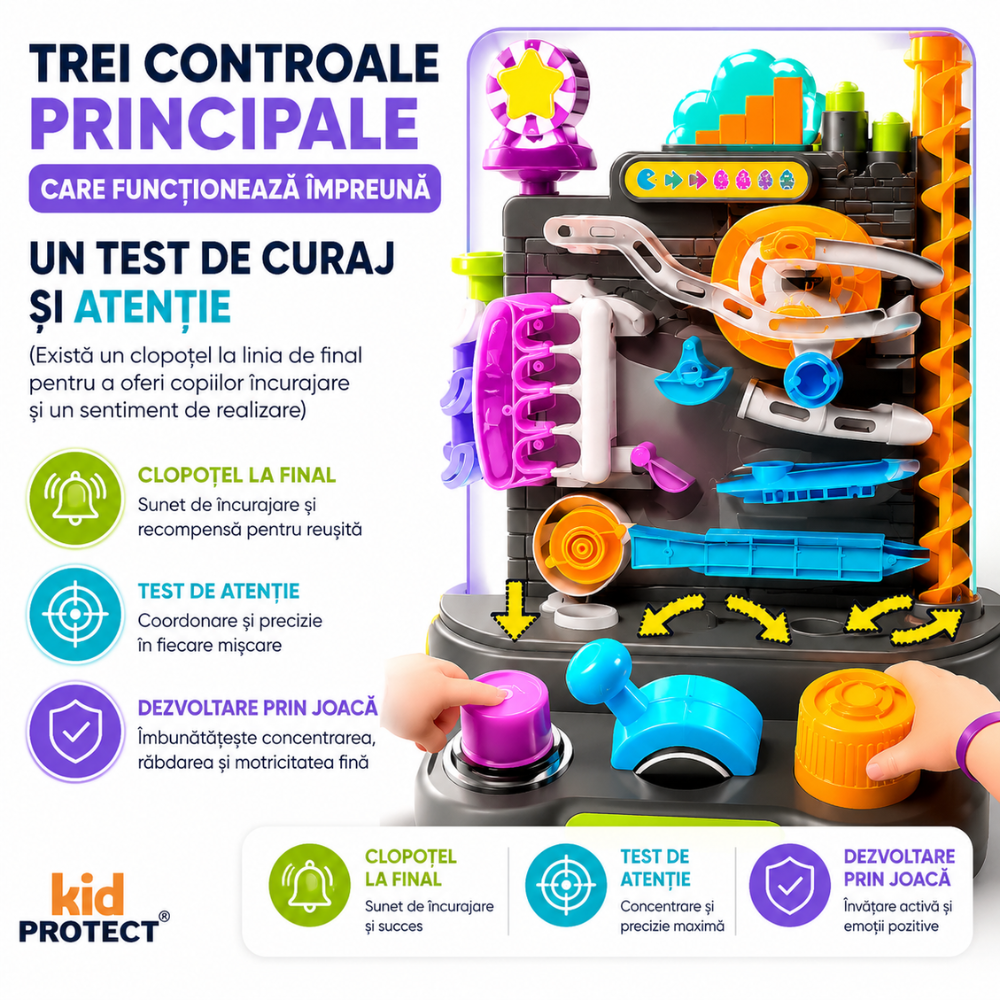 Set Jucarie Interactiva Circuit Bile KidProtect Marble Rush Lab