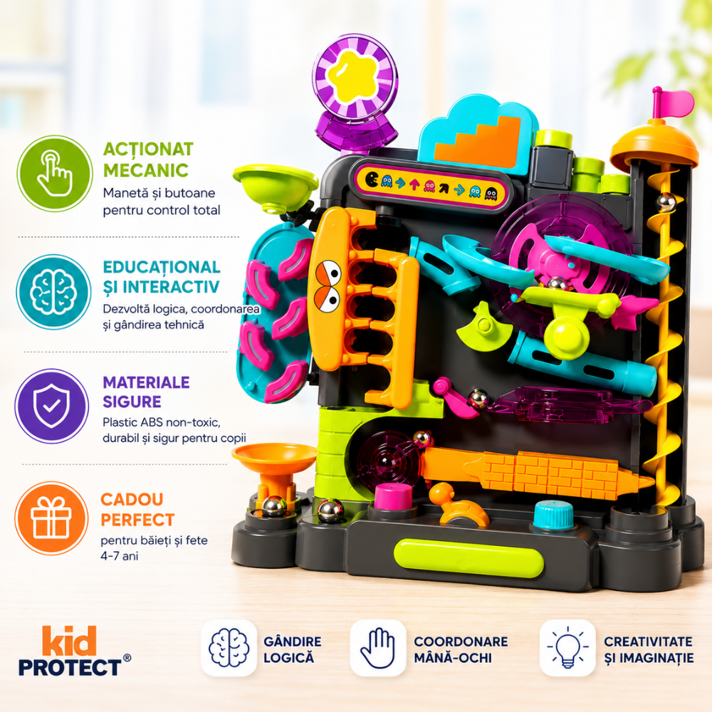 Set Jucarie Interactiva Circuit Bile KidProtect Marble Rush Lab