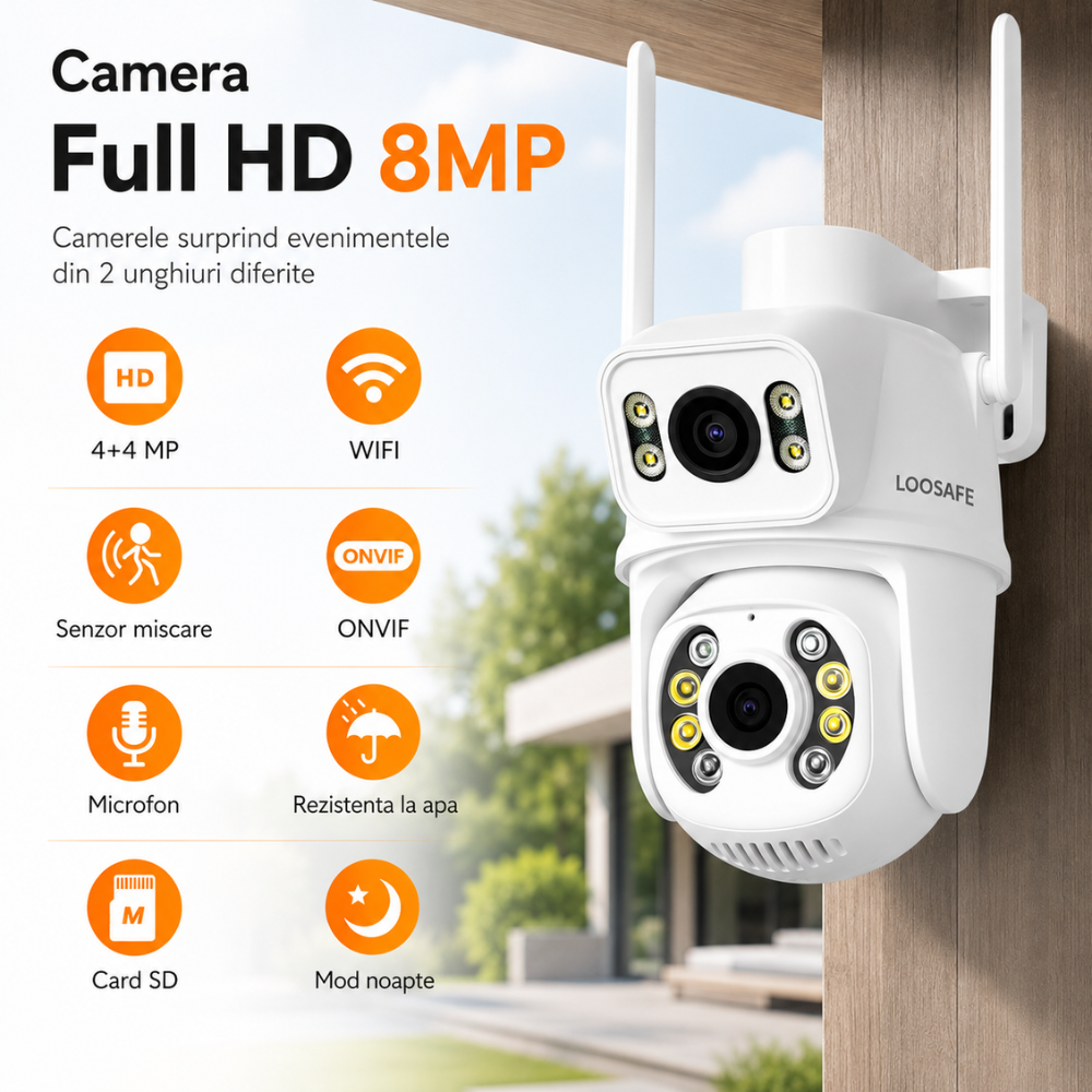 Camera de supraveghere dubla WIFI Loosafe Master Eye