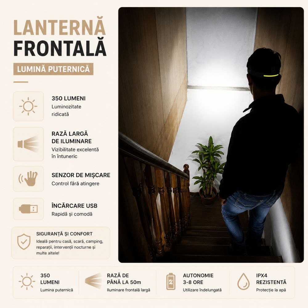 Lanterna de cap LED Techone GD-LEDB