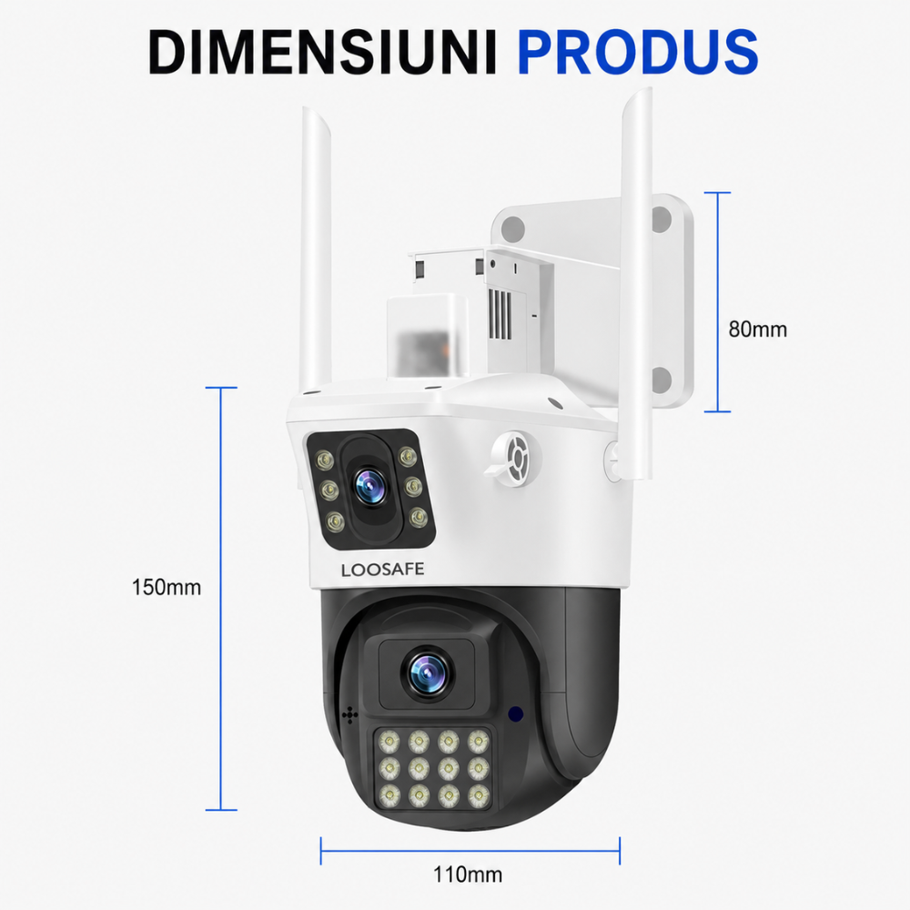 Camera de Supraveghere Dubla Wireless CCTV Loosafe 80MX