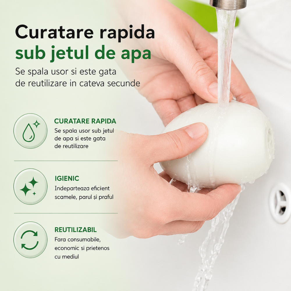 Rola Reutilizabila din Silicon KD Home CleanSwipe, Verde