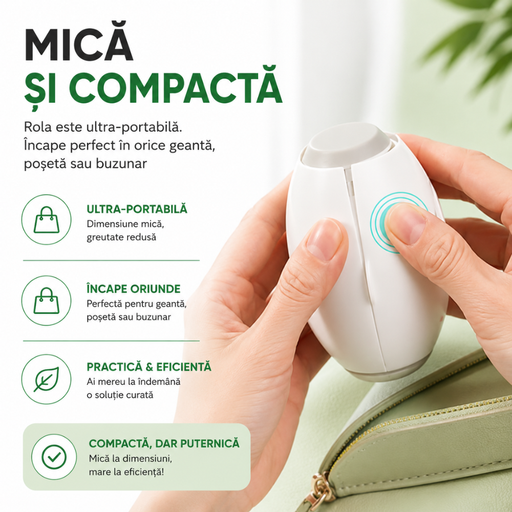 Rola Reutilizabila din Silicon KD Home CleanSwipe, Verde