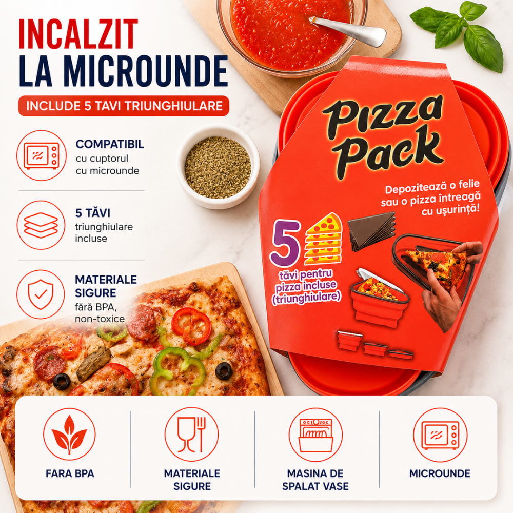 Cutie depozitare pizza din silicon Topaqua Pizza Pack