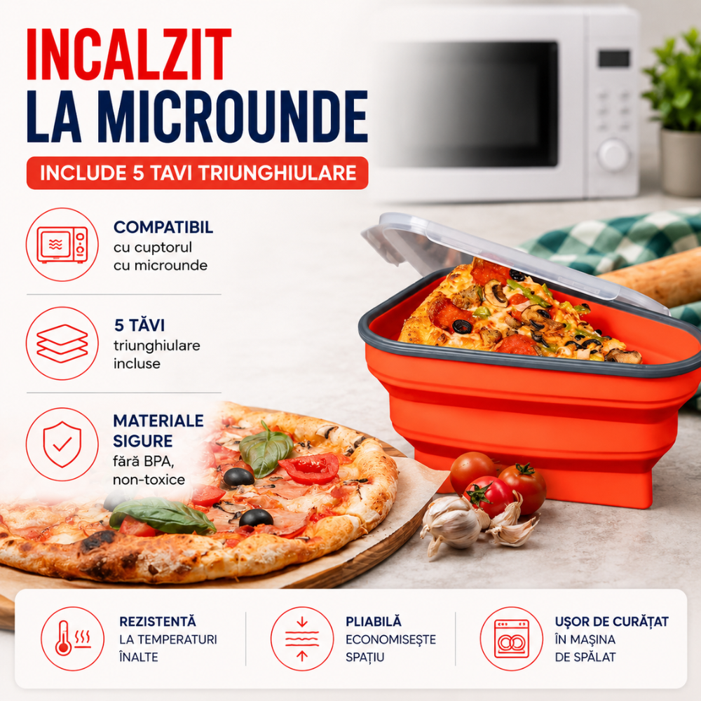Cutie depozitare pizza din silicon Topaqua Pizza Pack