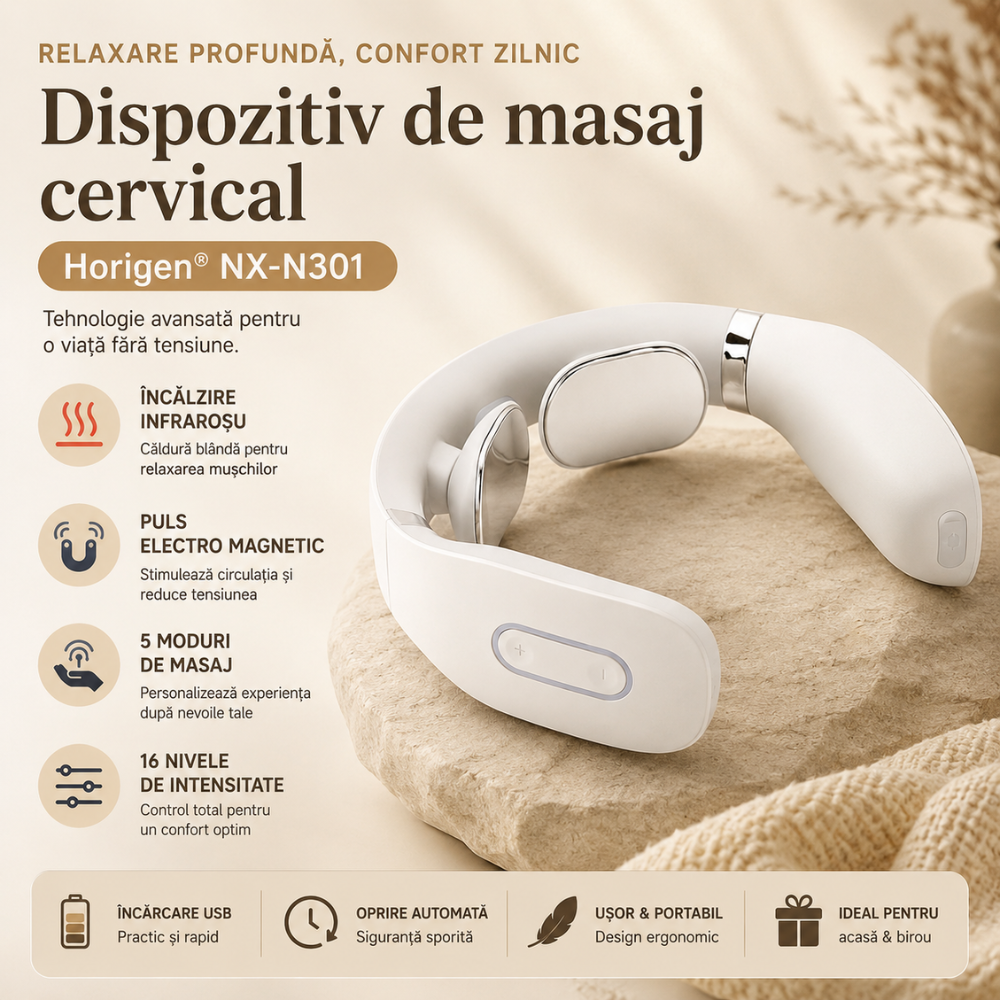 Dispozitiv de masaj cervical Horigen NX-N301