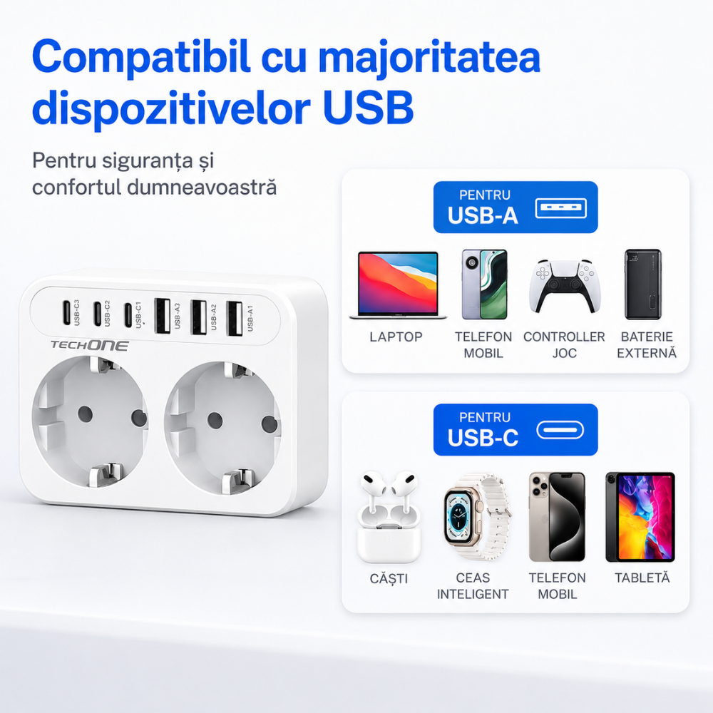 Prelungitor Stecher Dublu Techone Hub