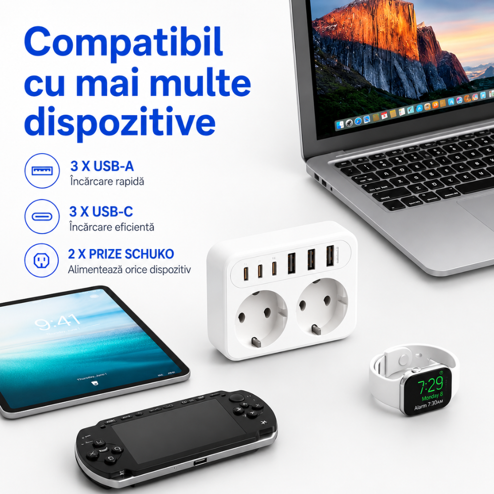 Prelungitor Stecher Dublu Techone Hub