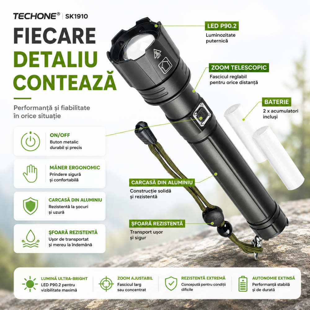 Lanterna tactica LED Techone SK1910