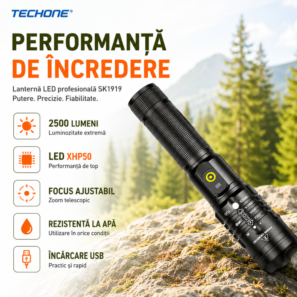 Lanterna LED Techone SK1919