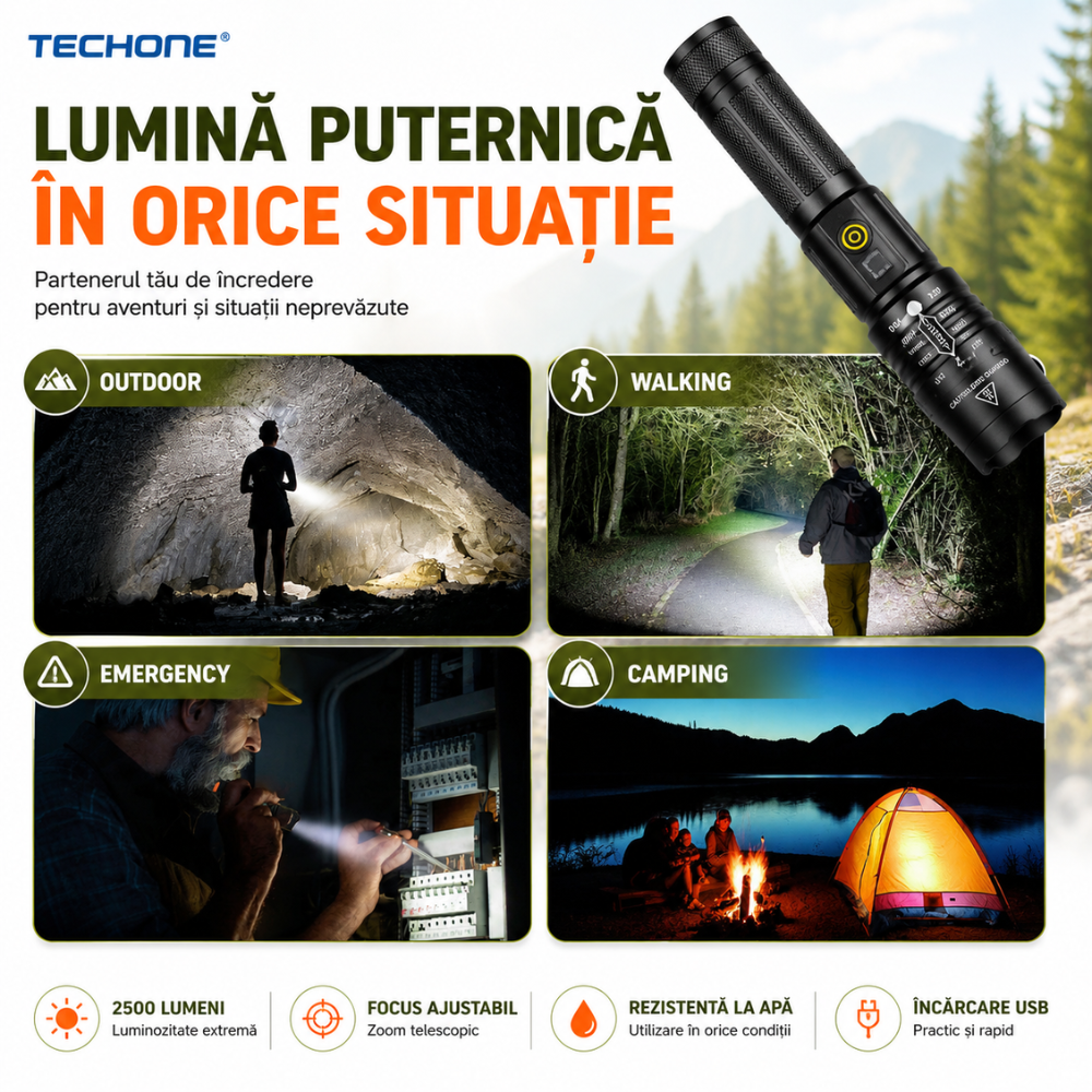 Lanterna LED Techone SK1919