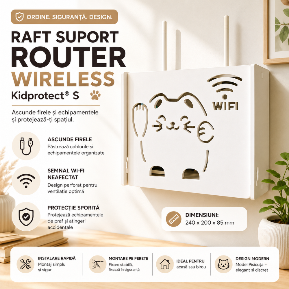 Raft Suport Router Wireless Kidprotect S 240x200x85 mm