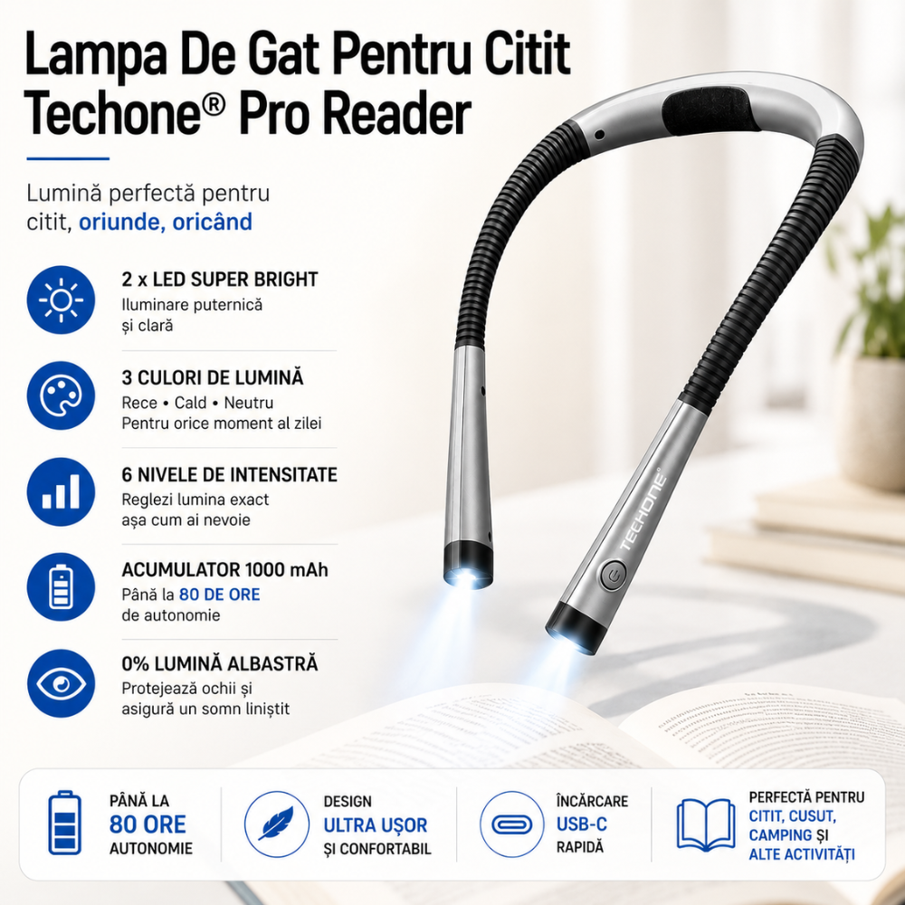 Lampa De Gat Pentru Citit Techone Pro Reader