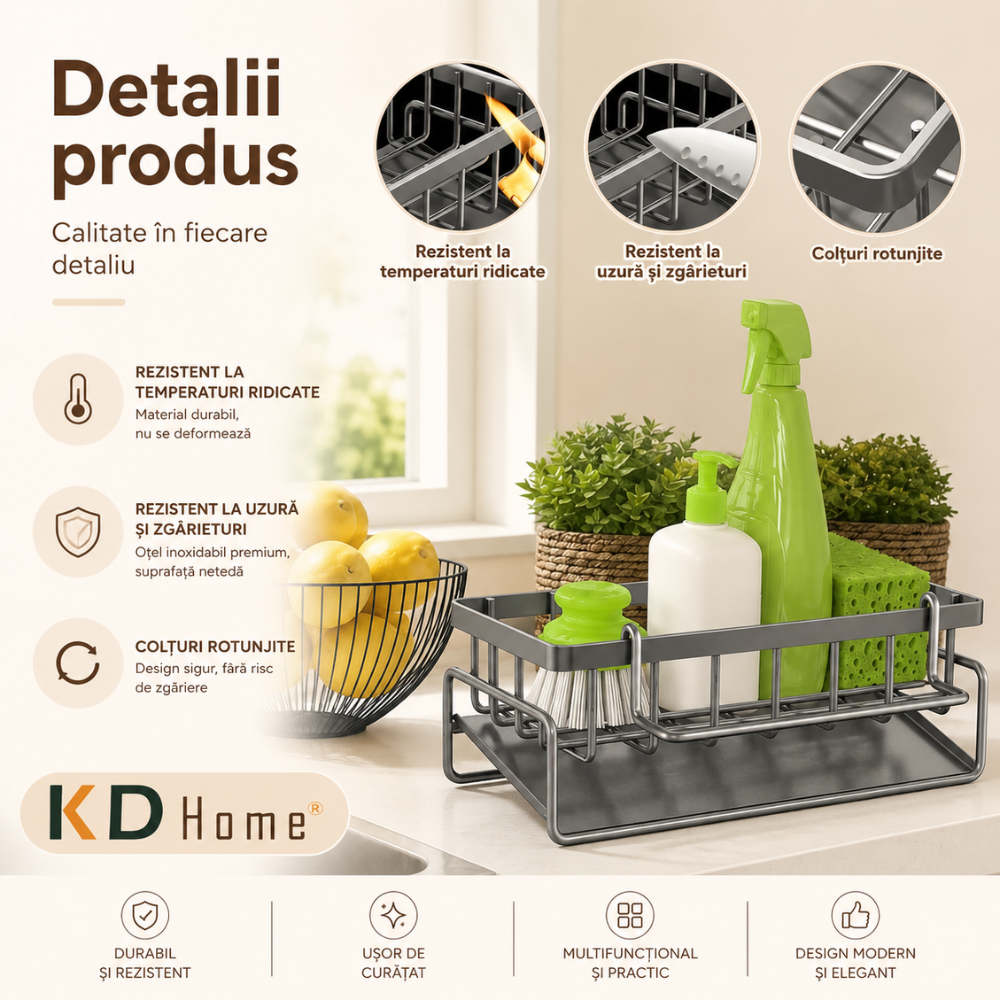 Suport Burete Tip Organizator Bucatarie KD Home Spongie