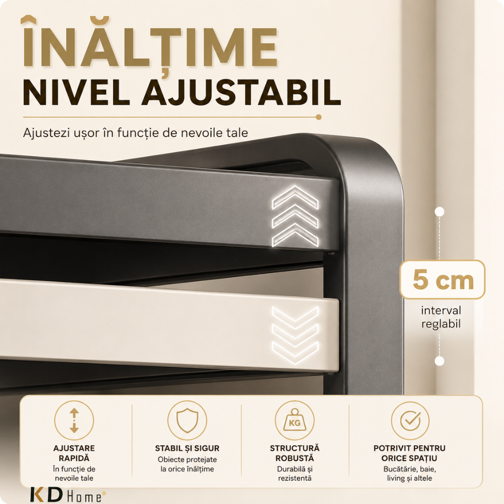 Raft Metalic Cuptor cu Microunde, KD Home Micro Space