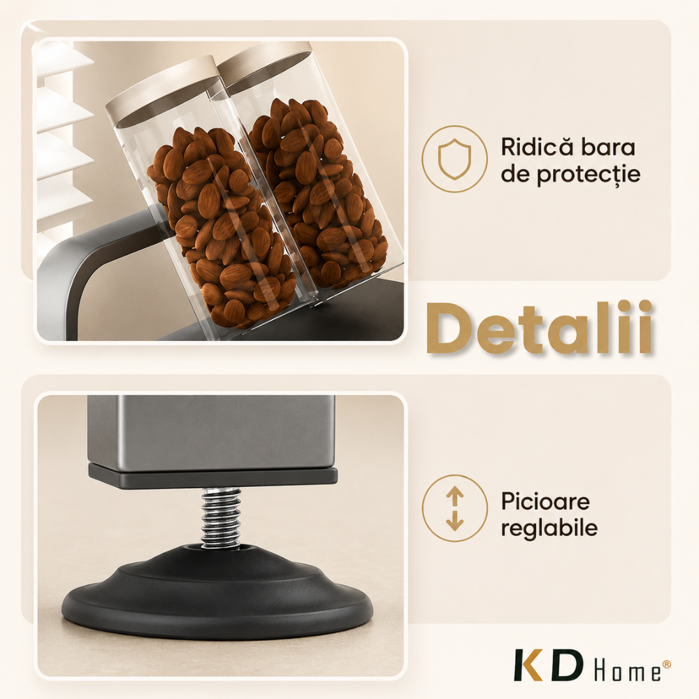 Raft Metalic Cuptor cu Microunde, KD Home Micro Space