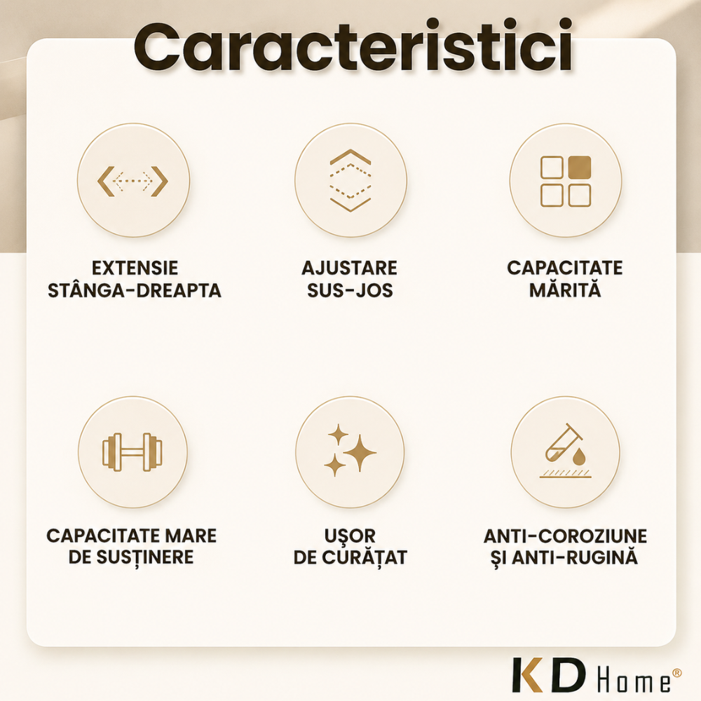 Raft Metalic Cuptor cu Microunde, KD Home Micro Space