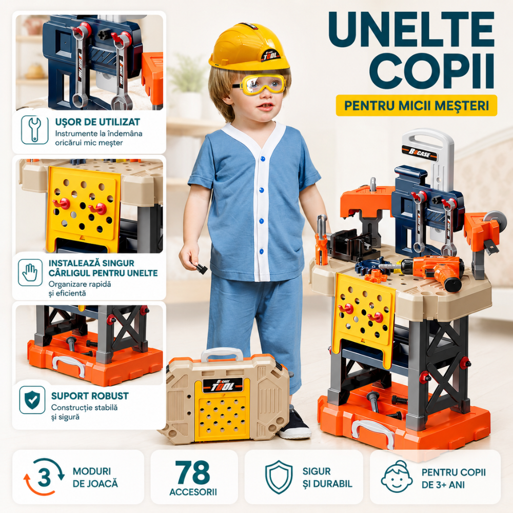 Banc de Lucru Copii 3 in 1 Kidprotect Junior Fix-It Station