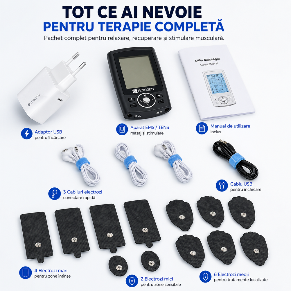 Aparat De Masaj Cu Electrostimulare / Fizioterapie Horigen Relax Pro
