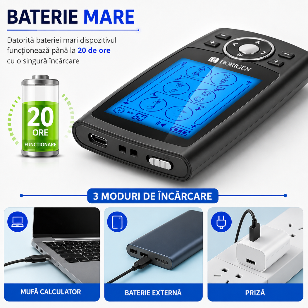 Aparat De Masaj Cu Electrostimulare / Fizioterapie Horigen Relax Pro