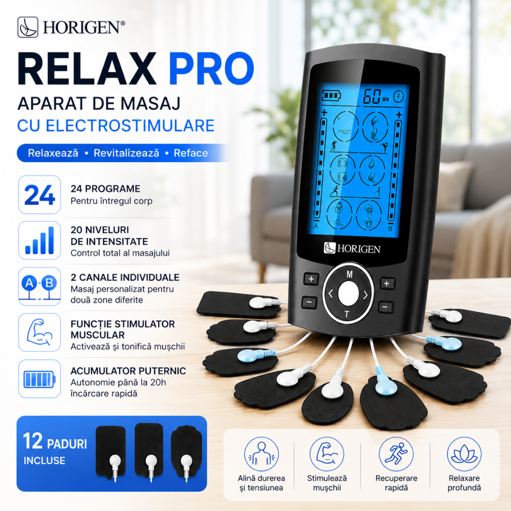 Aparat De Masaj Cu Electrostimulare / Fizioterapie Horigen Relax Pro