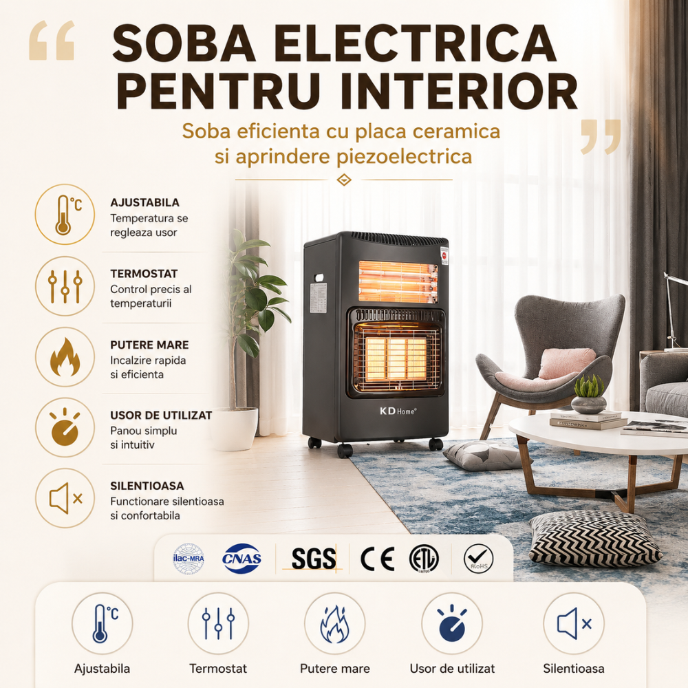 Soba Pe Gaz GPL ( Butelie ) si Electrica KD Home King Heater