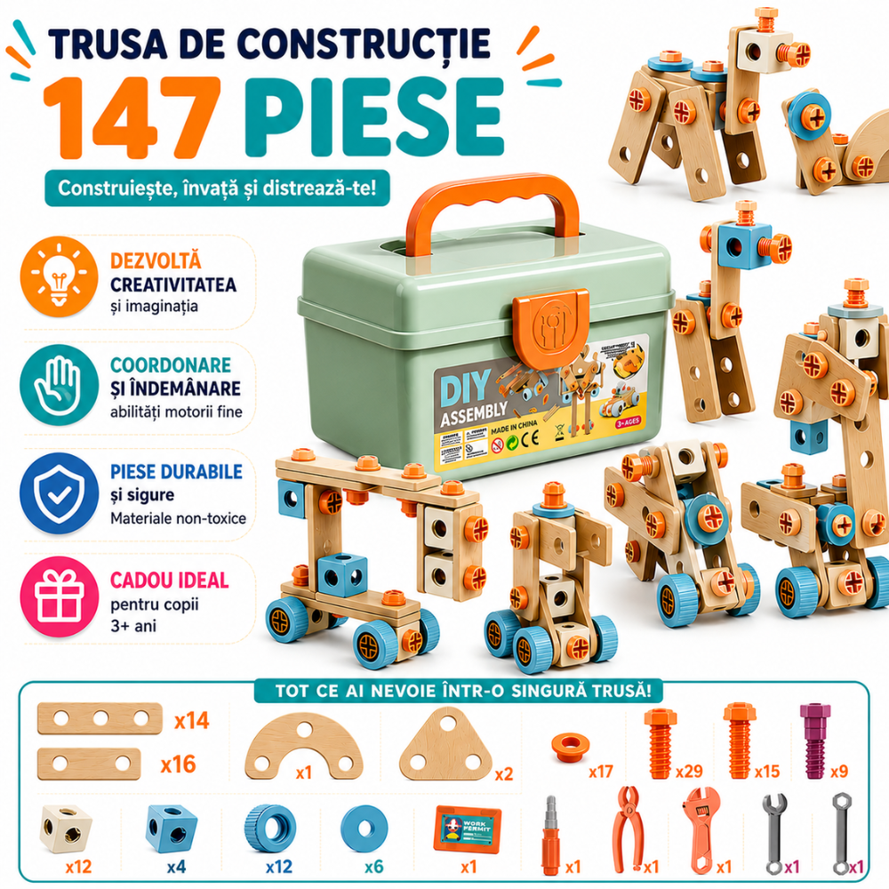 Trusa de Scule Copii de Construit Kidprotect Builder First