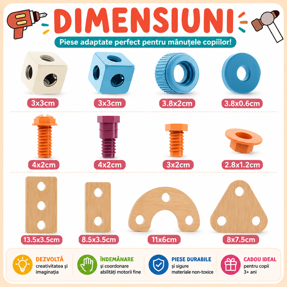 Trusa de Scule Copii de Construit Kidprotect Builder First