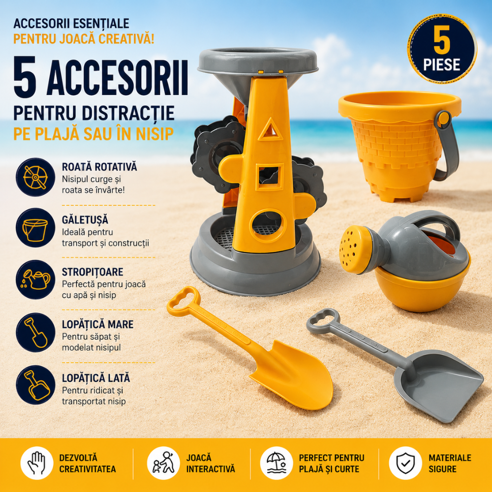 Set Jucarii de Plaja si Nisip KidProtect SunnyDigs
