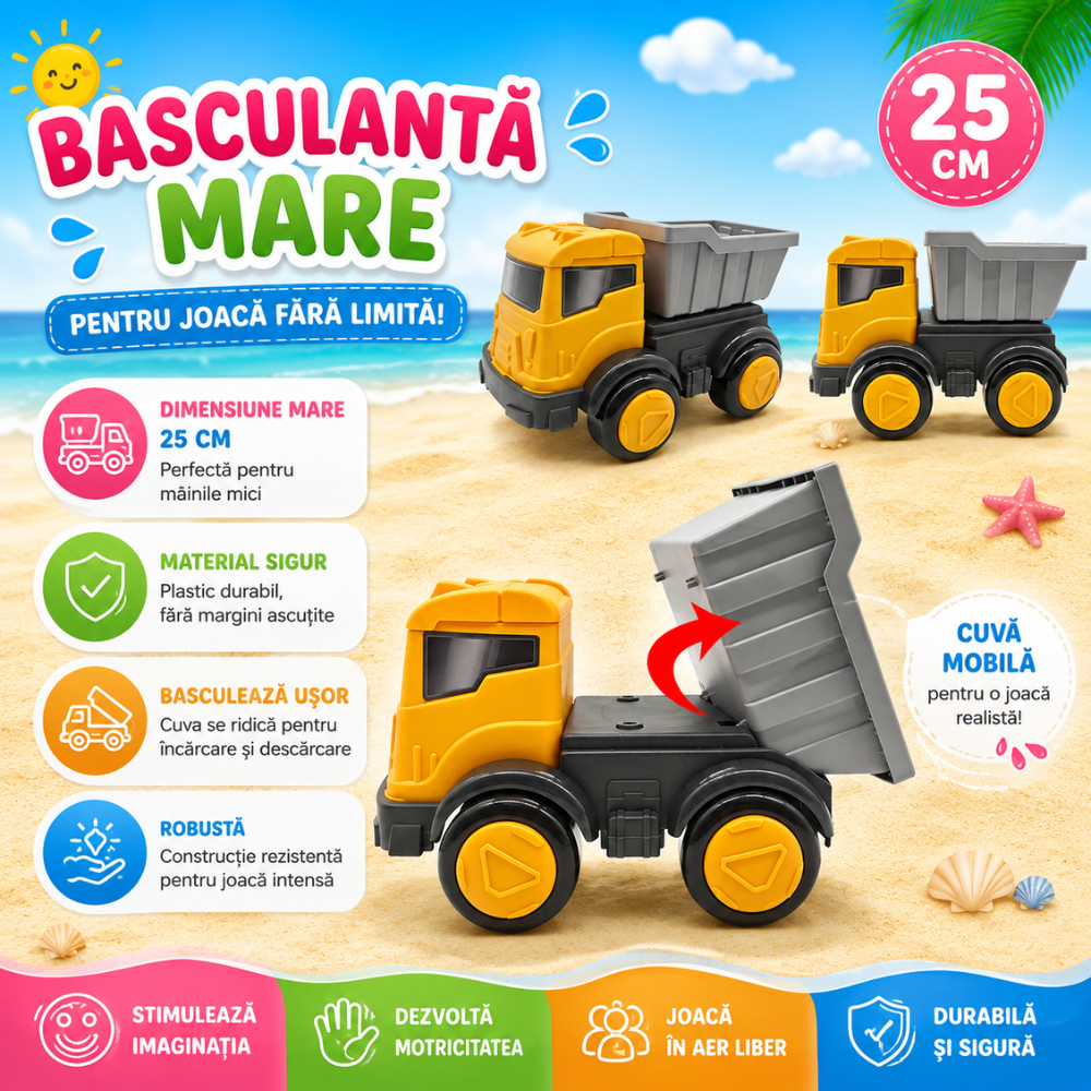 Set Jucarii de Plaja si Nisip KidProtect DuneBuilders