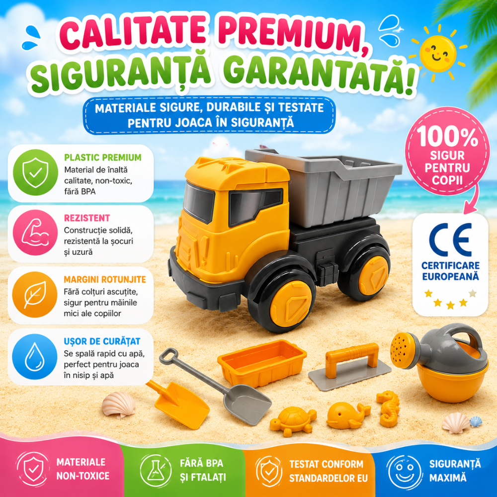 Set Jucarii de Plaja si Nisip KidProtect DuneBuilders