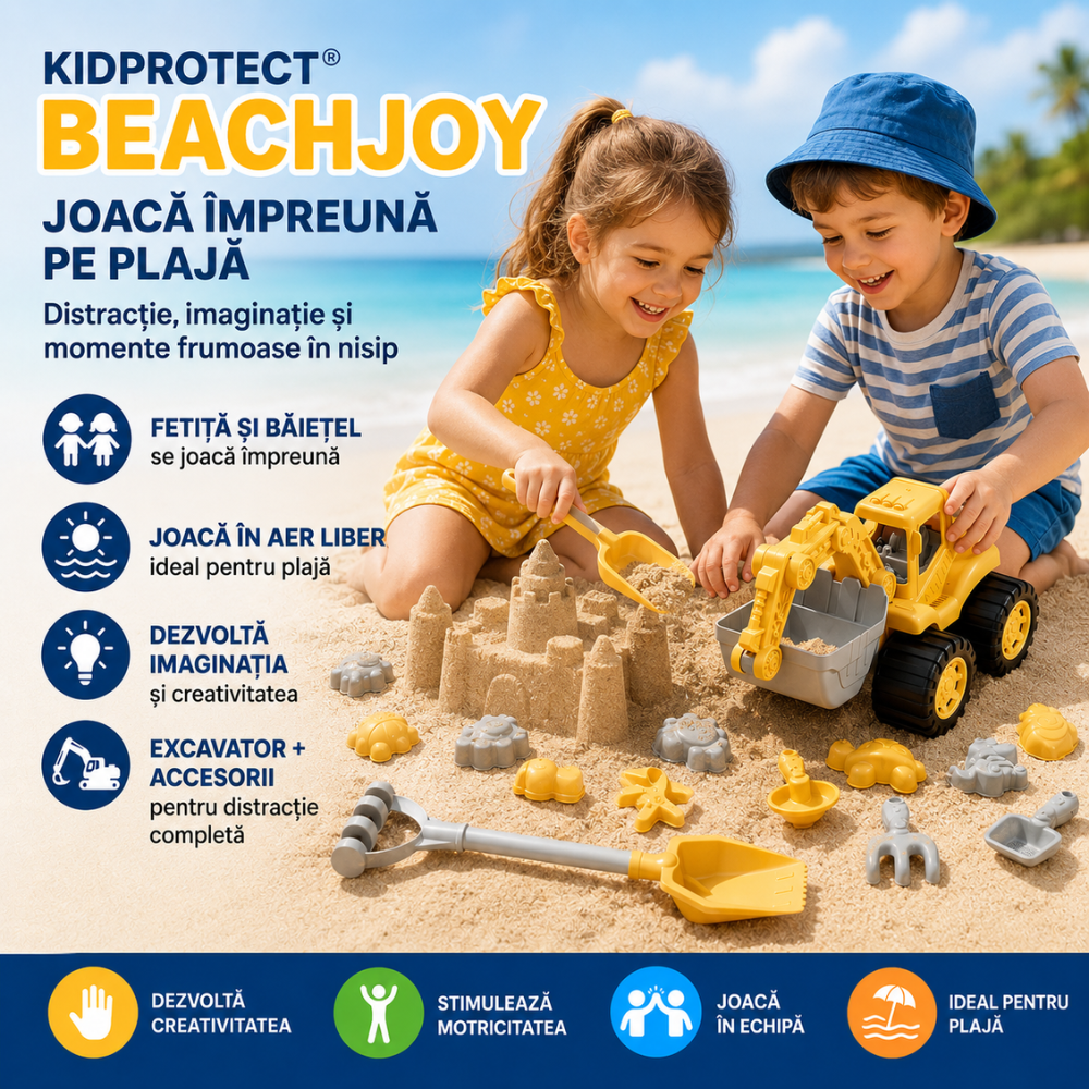 Set Jucarii de Plaja si Nisip KidProtect BeachJoy