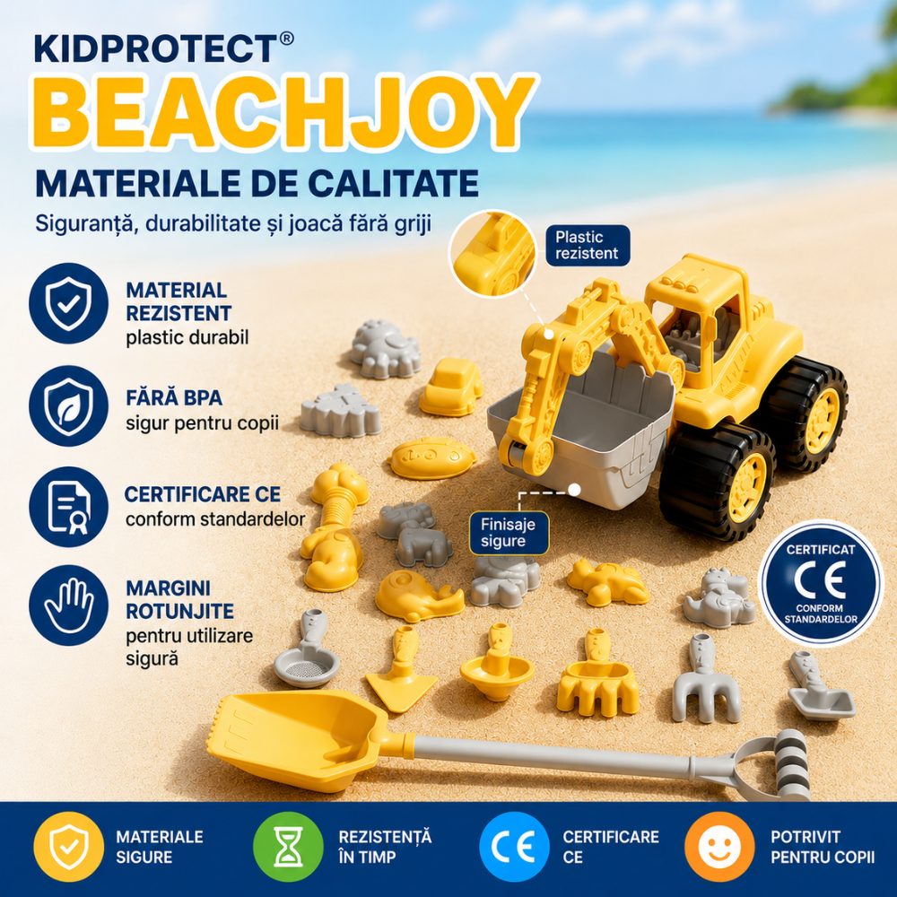 Set Jucarii de Plaja si Nisip KidProtect BeachJoy