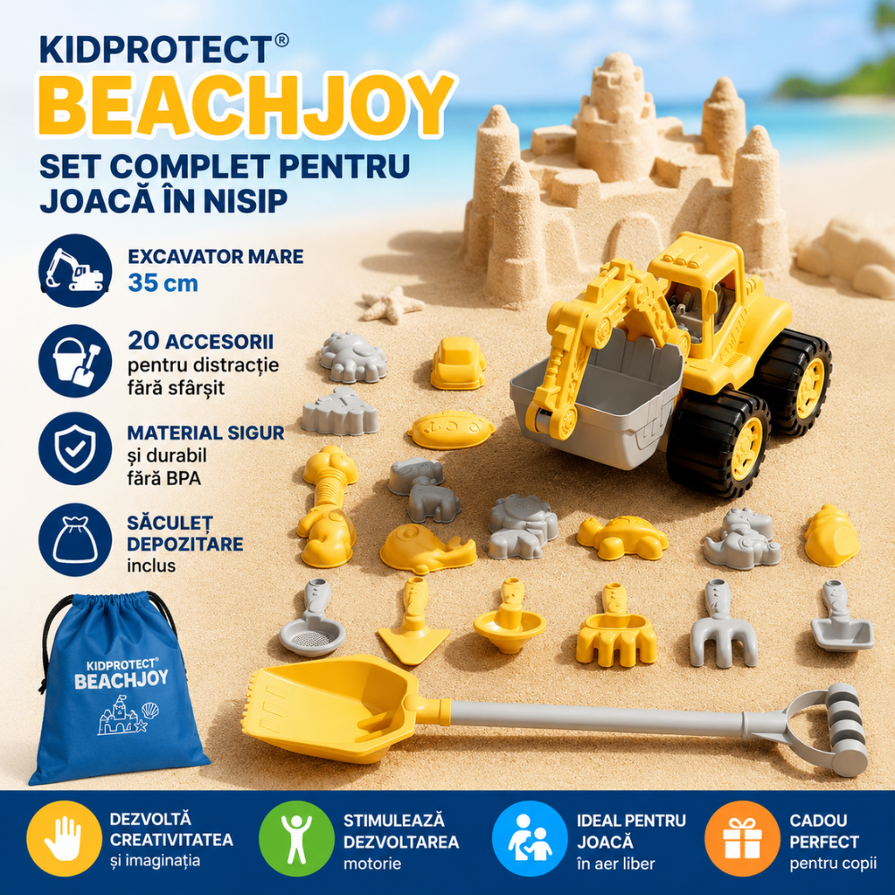 Set Jucarii de Plaja si Nisip KidProtect BeachJoy