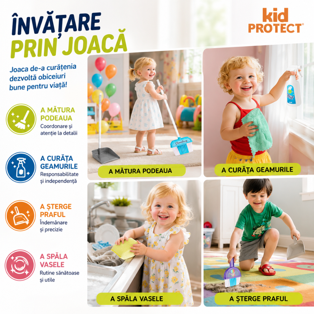 Set De Joaca Curatenie KidProtect Learn & Clean Kit