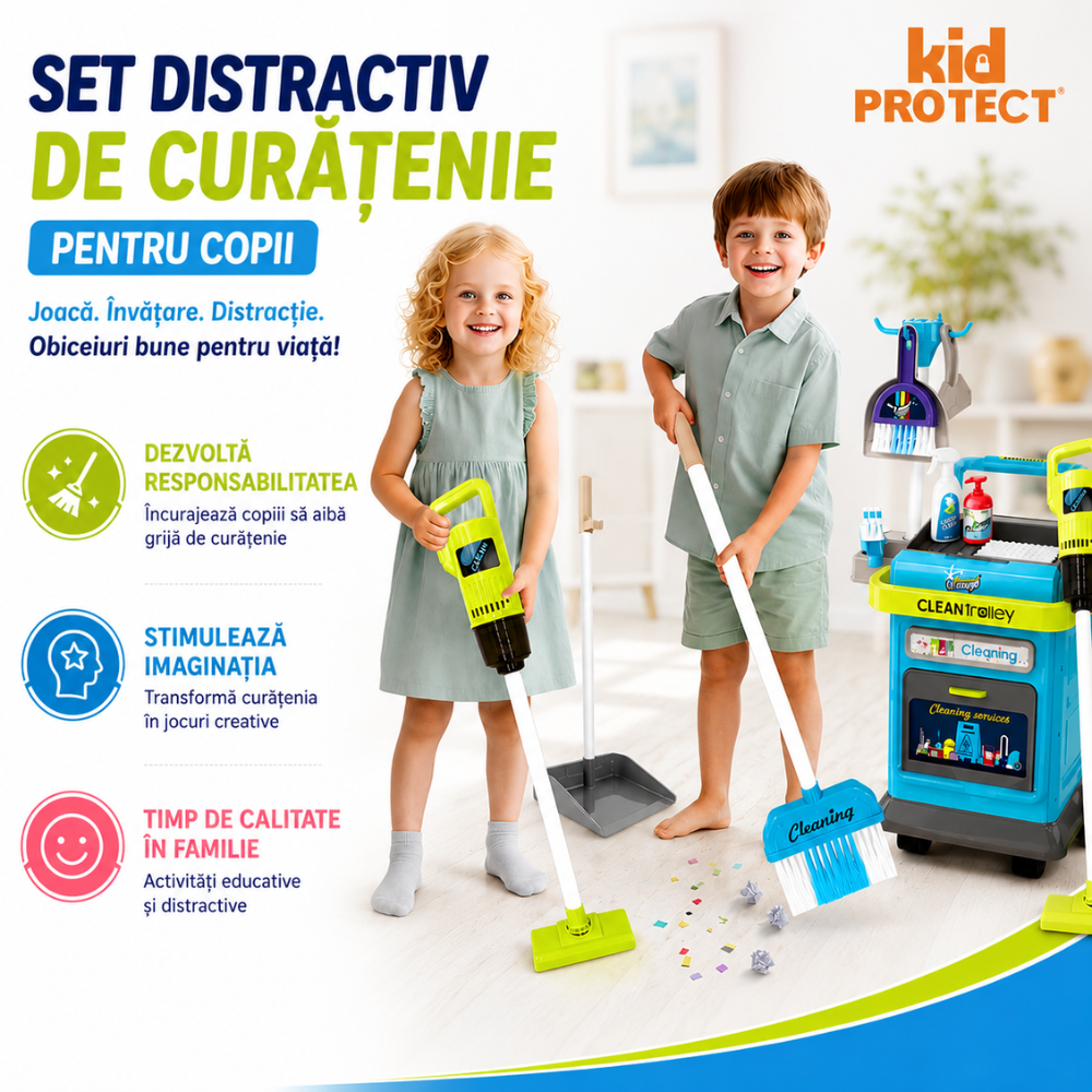 Set De Joaca Curatenie KidProtect Learn & Clean Kit