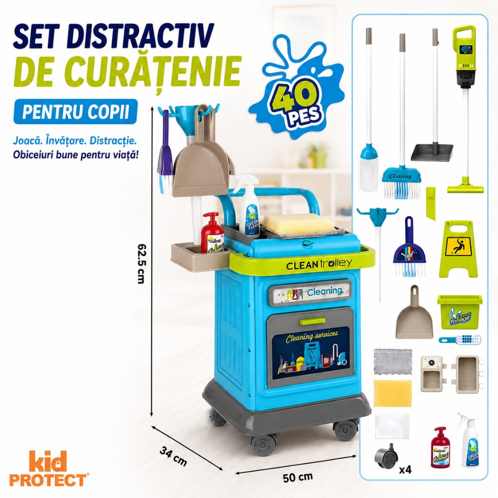 Set De Joaca Curatenie KidProtect Learn & Clean Kit