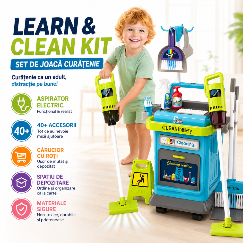 Set De Joaca Curatenie KidProtect Learn & Clean Kit