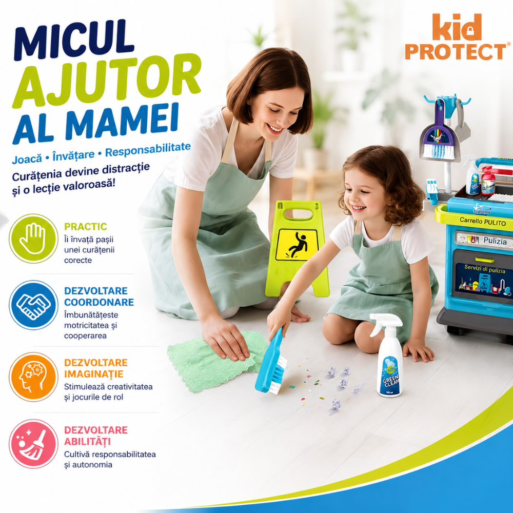 Set De Joaca Curatenie KidProtect Learn & Clean Kit