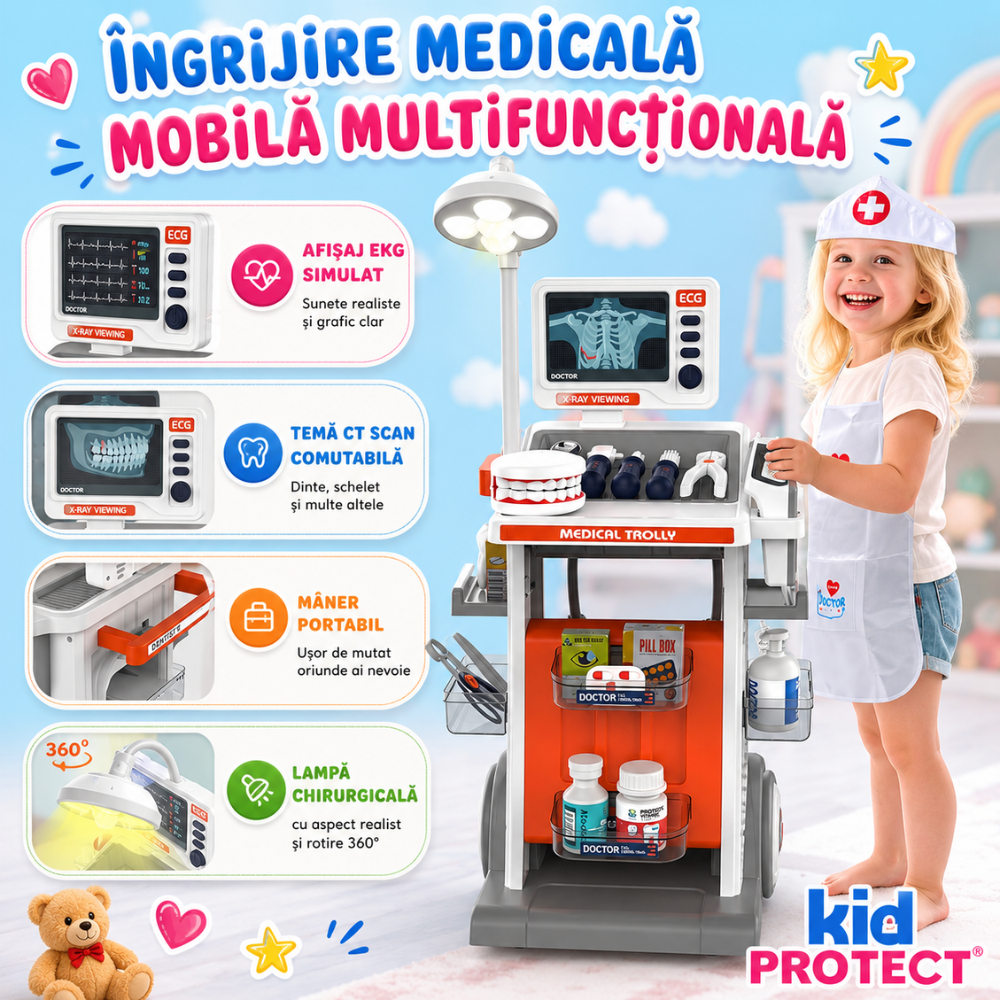 Set De Joaca Doctor Copii KidProtect Doctor Pro Kids