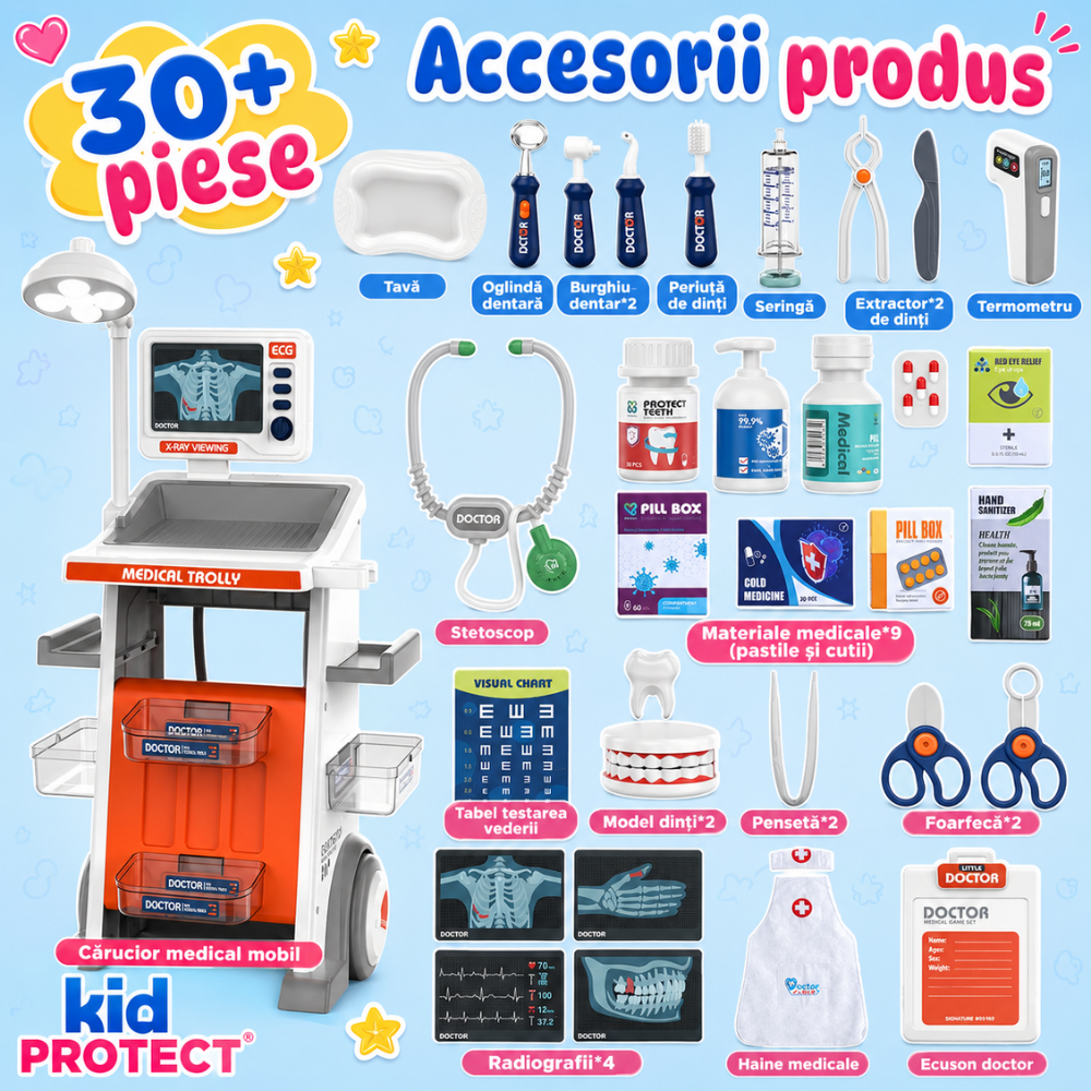 Set De Joaca Doctor Copii KidProtect Doctor Pro Kids