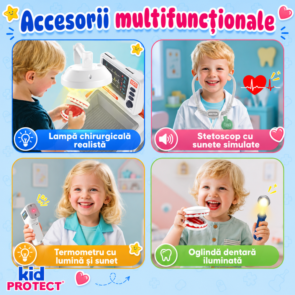 Set De Joaca Doctor Copii KidProtect Doctor Pro Kids