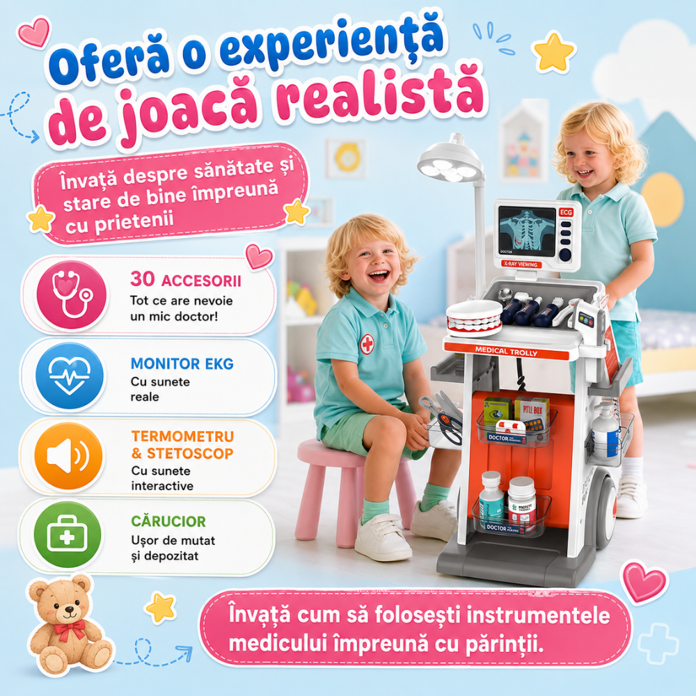 Set De Joaca Doctor Copii KidProtect Doctor Pro Kids