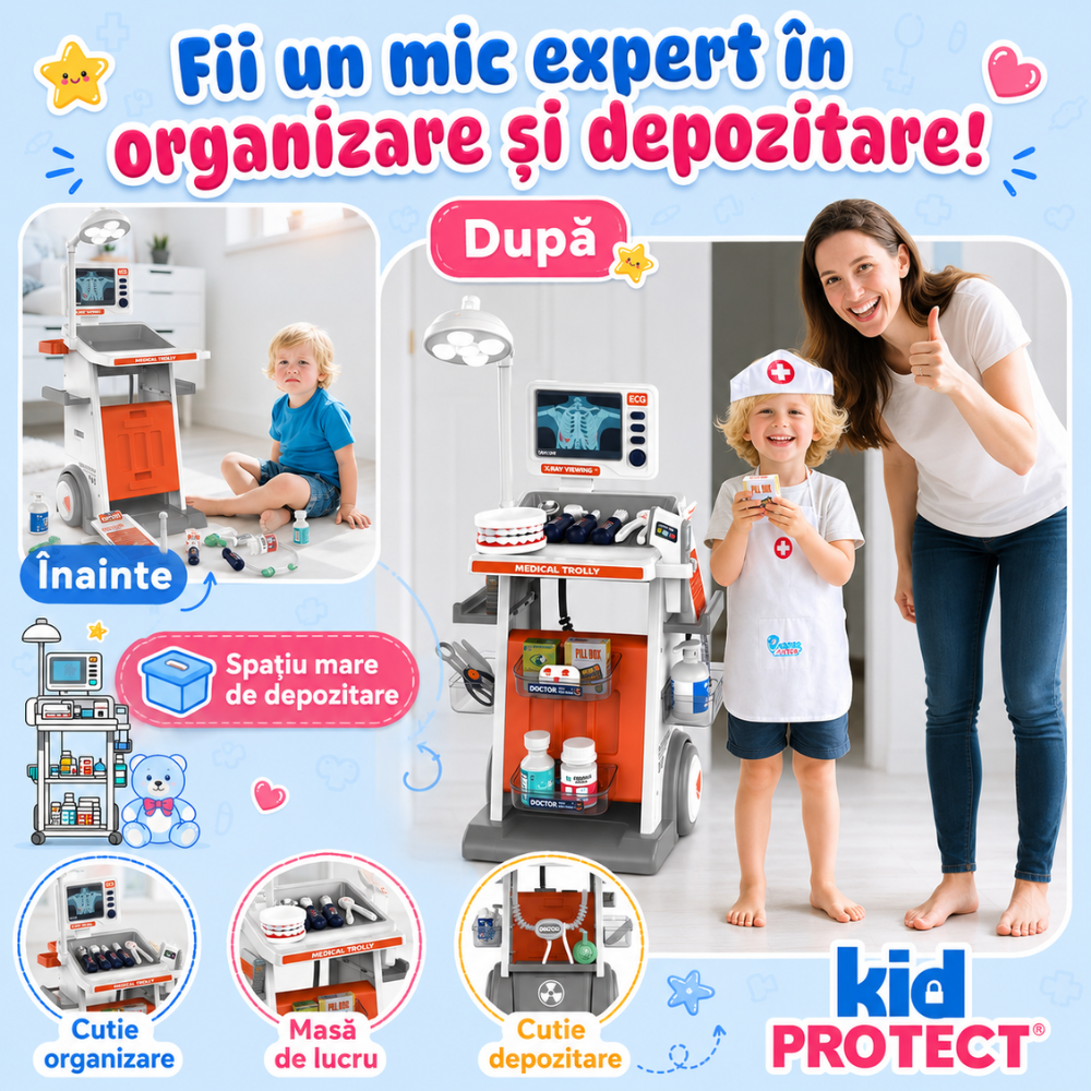 Set De Joaca Doctor Copii KidProtect Doctor Pro Kids