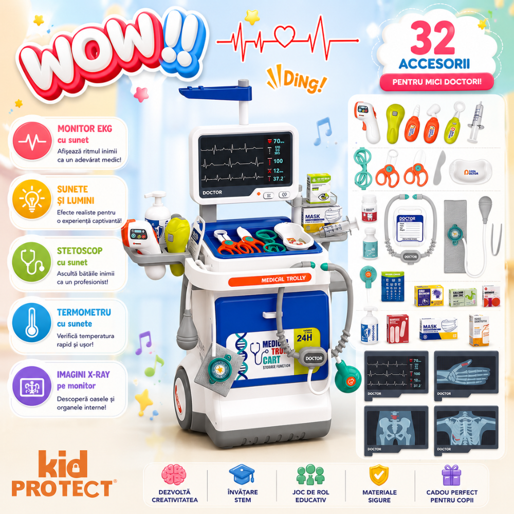 Set De Joaca Doctor Copii KidProtect Doctor STEM Play