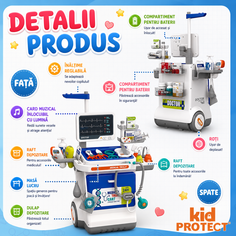 Set De Joaca Doctor Copii KidProtect Doctor STEM Play