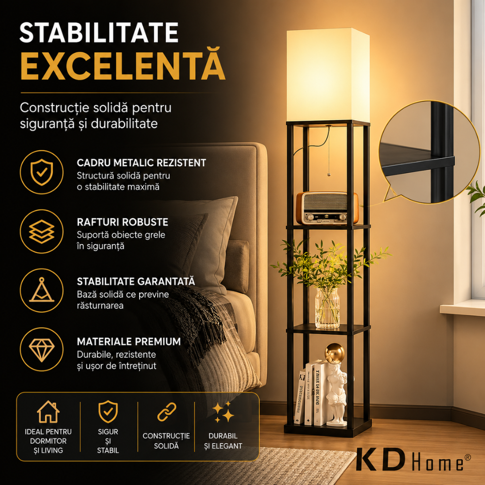Lampadar Dreptunghiular KD Home LumiEdge