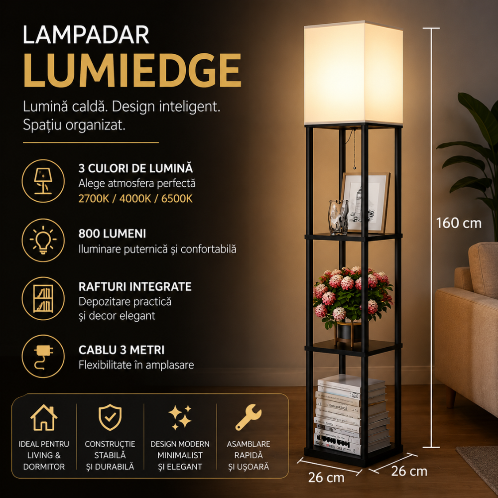 Lampadar Dreptunghiular KD Home LumiEdge
