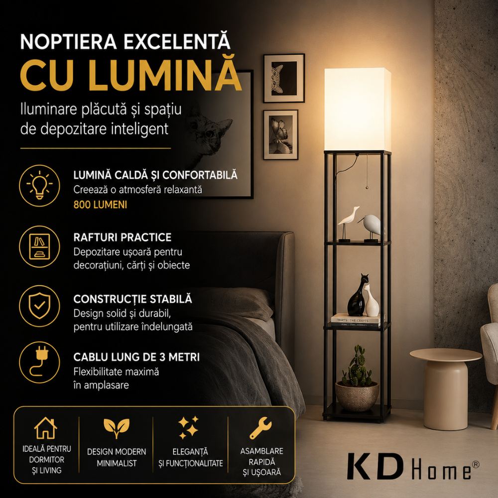 Lampadar Dreptunghiular KD Home LumiEdge