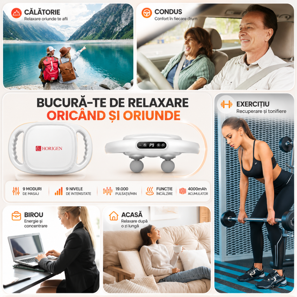 Aparat Pentru Masaj Profesional Cu 6 Capete Horigen MuscleWave Six